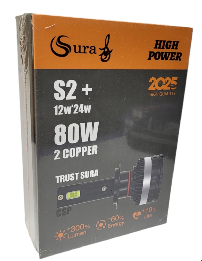 هدلایت 80 وات سورا  S+2 پایه H4