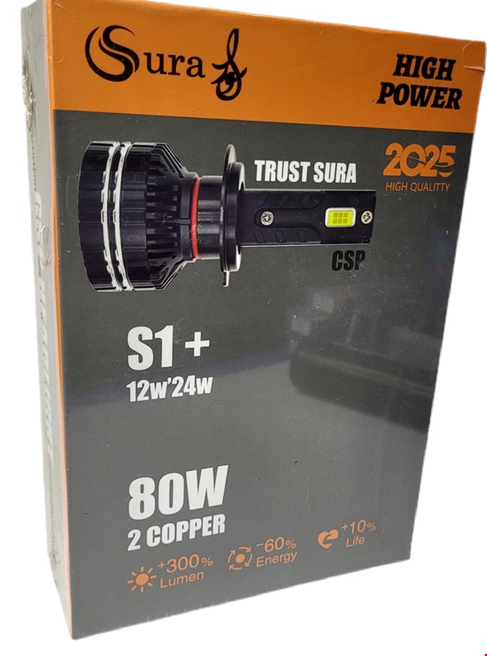 هدلایت 80 وات سورا S+1 پایه H4